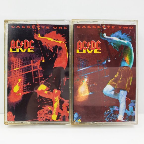 AC/DC Live Double Cassette Tapes 1 & 2 Vintage 1992 ATCO Hard Rock Tested - Picture 1 of 8